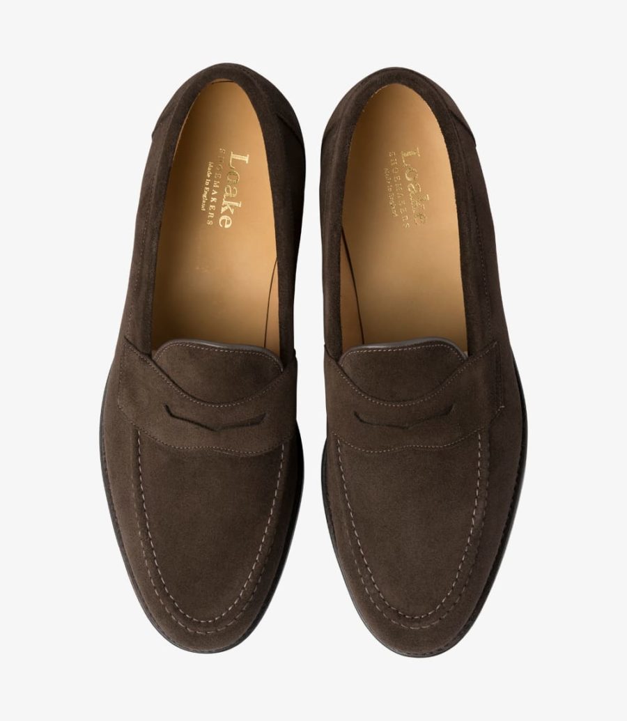 Loake Imperial Men's Loafers Dark Brown Suede | IE0557375