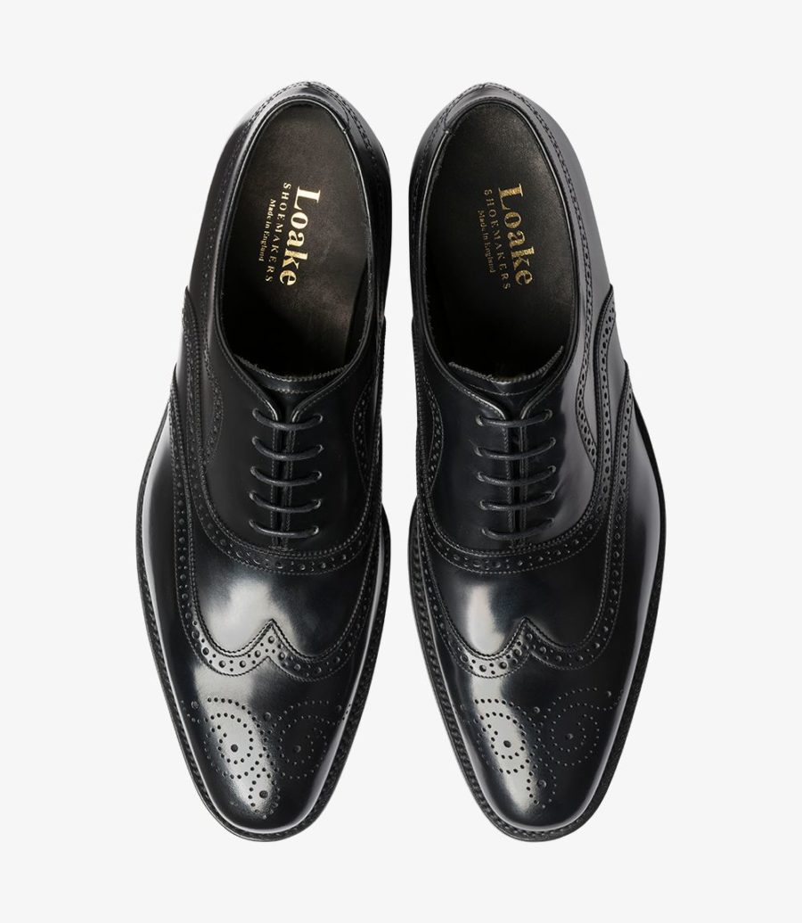 Loake Jones Men's Brogues Black | IE4271686