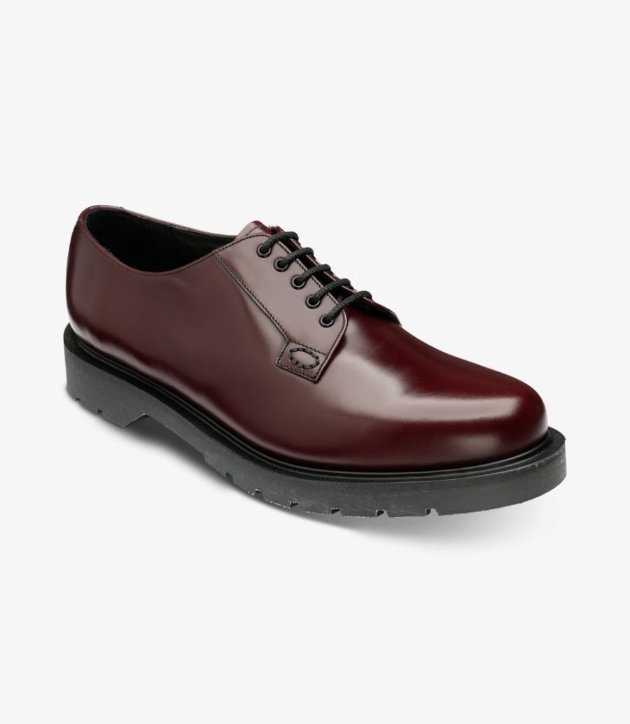 Loake Kilmer Burgundy Plain-tie Men's Derby Shoes Burgundy | IE8883793