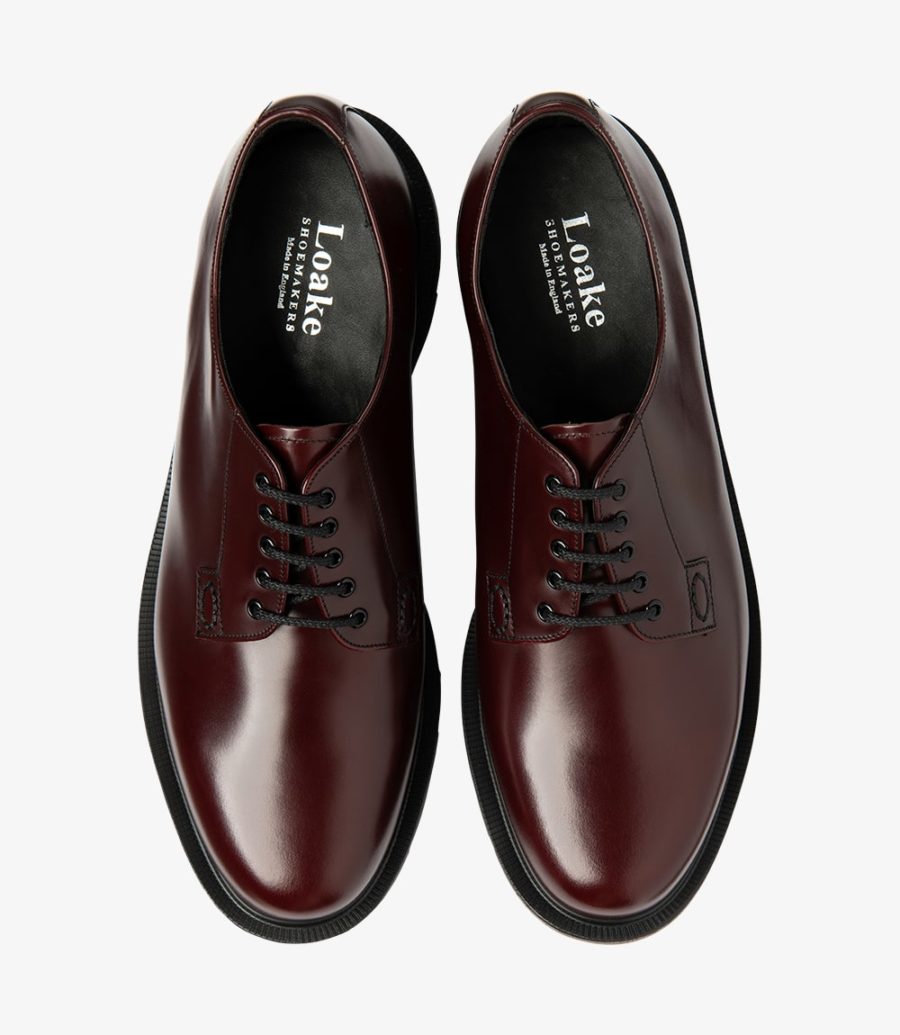 Loake Kilmer Burgundy Plain-tie Men's Derby Shoes Burgundy | IE8883793