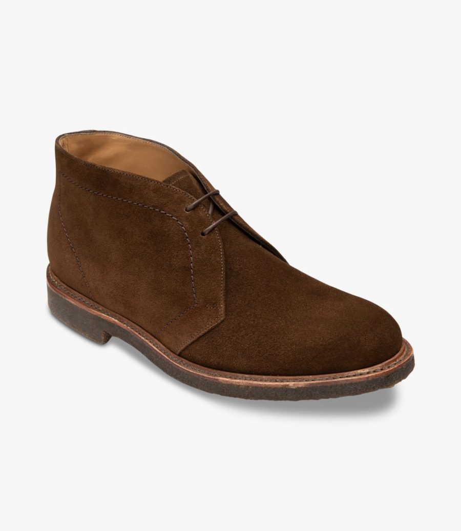 Loake Livingstone Brown Suede Boot Men's Desert Boots Brown Suede | IE1220092