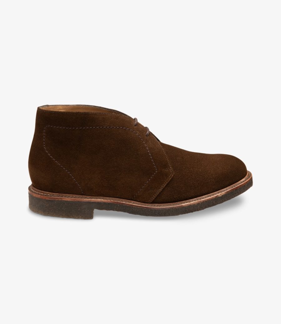 Loake Livingstone Brown Suede Boot Men\'s Desert Boots Brown Suede | IE1220092