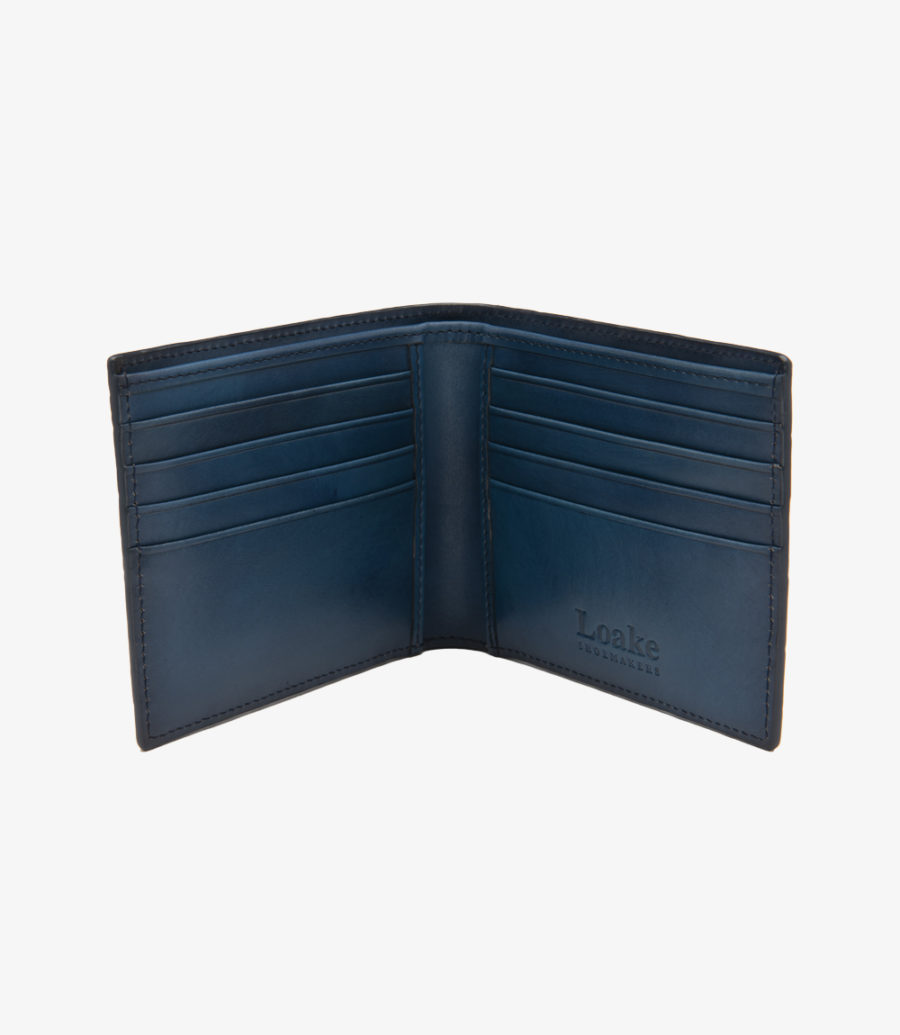 Loake Lombard Leather Wallet Men's Wallets Navy | IE0338856