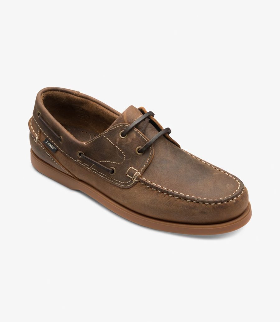 Loake Lymington Men's Boat Shoes Brown Oiled Nubuck | IE8241682