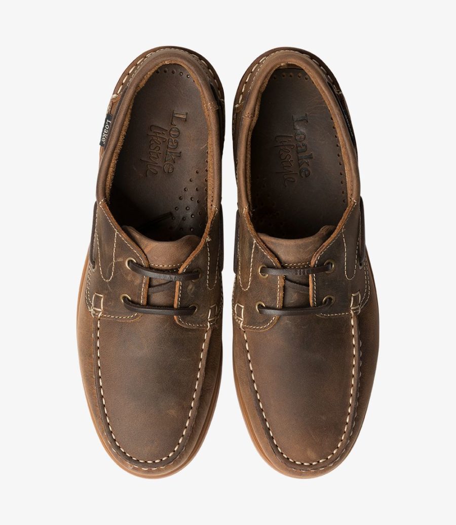 Loake Lymington Men's Boat Shoes Brown Oiled Nubuck | IE8241682