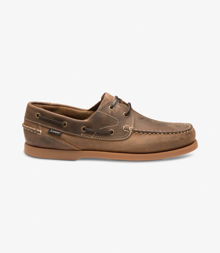 Loake Lymington Men\'s Boat Shoes Brown Oiled Nubuck | IE8241682