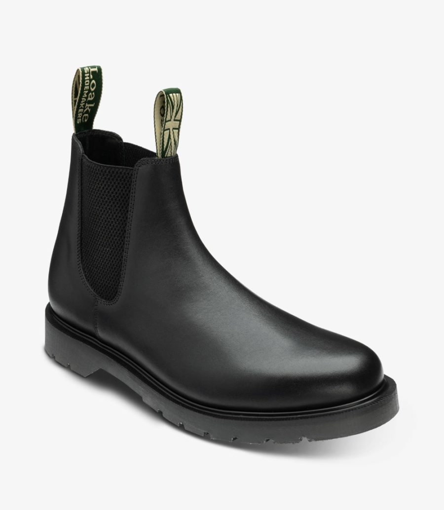 Loake Mccauley Black Boot Men's Chelsea Boots Black | IE5812430