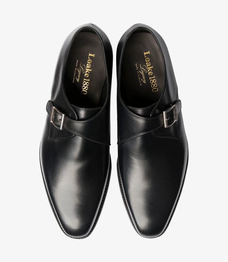 Loake Medway Men's Monk Shoes Black | IE1945427