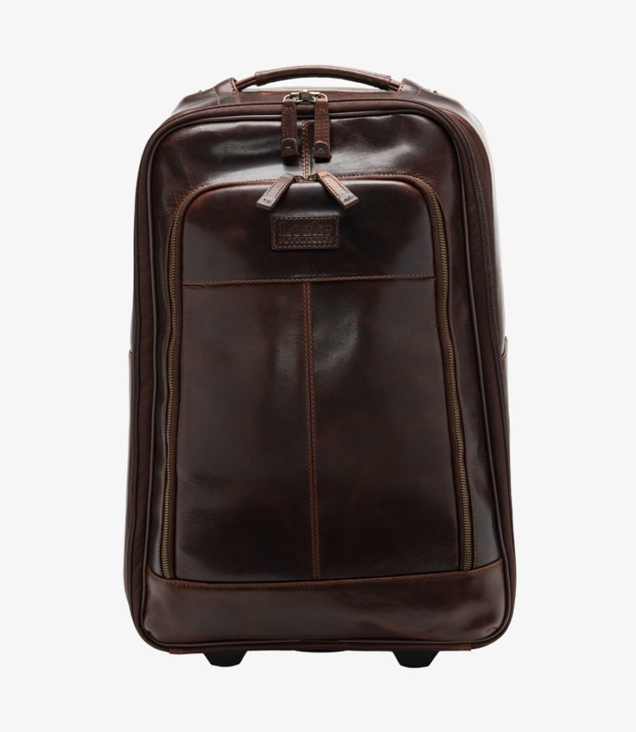 Loake Paris Wheeled Suitcase Men\'s Bags Brown | IE9478993