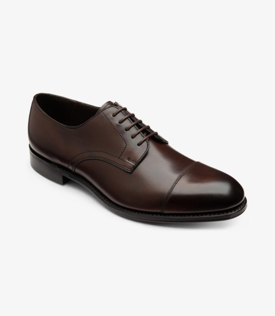 Loake Petergate Toe-cap Men's Derby Shoes Scorched Walnut | IE8929015