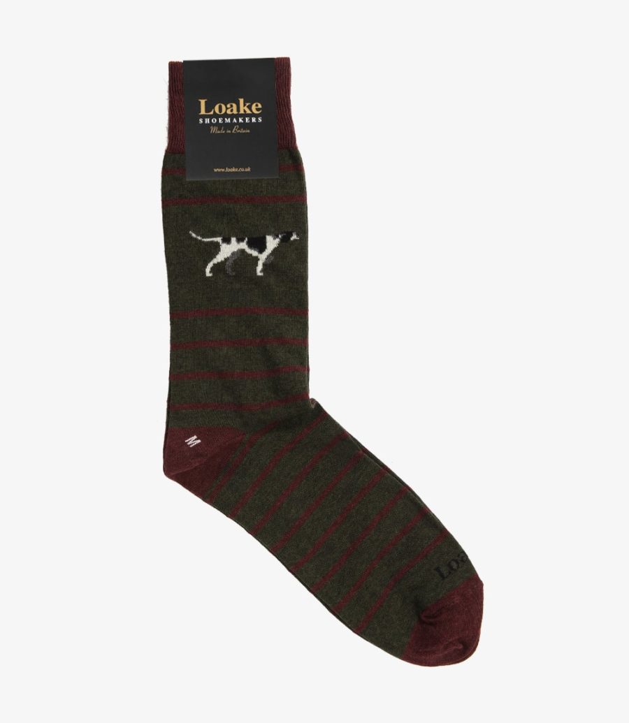 Loake Pointer Socks Men\'s Socks Green | IE6171064