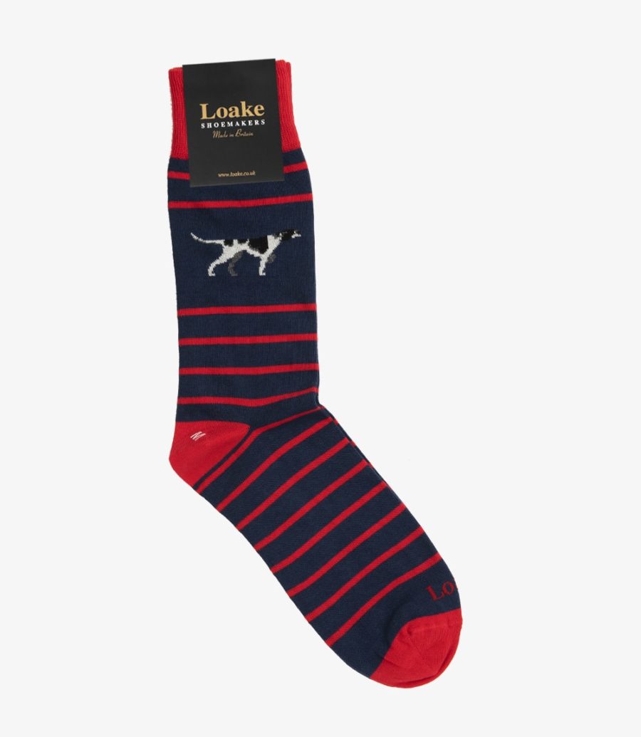 Loake Pointer Socks Men\'s Socks Navy | IE5920297