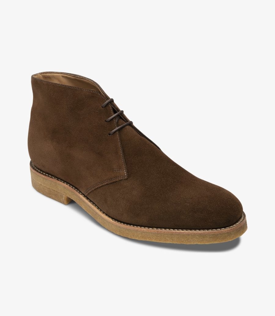 Loake Rivington Chukka Boot Men's Desert Boots Brown Suede | IE9583371