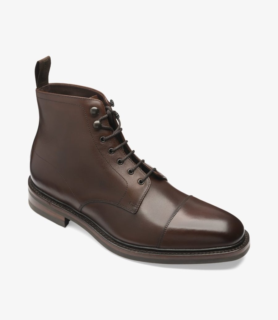 Loake Roehampton Men's Derby Boots Dark Brown | IE1876009