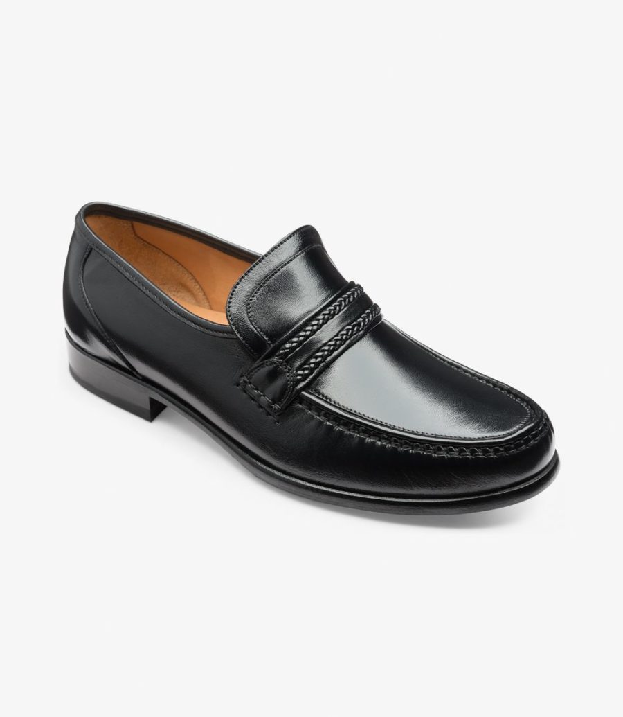 Loake Rome Men's Loafers Black | IE1320517