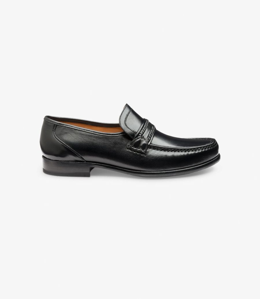 Loake Rome Men\'s Loafers Black | IE1320517