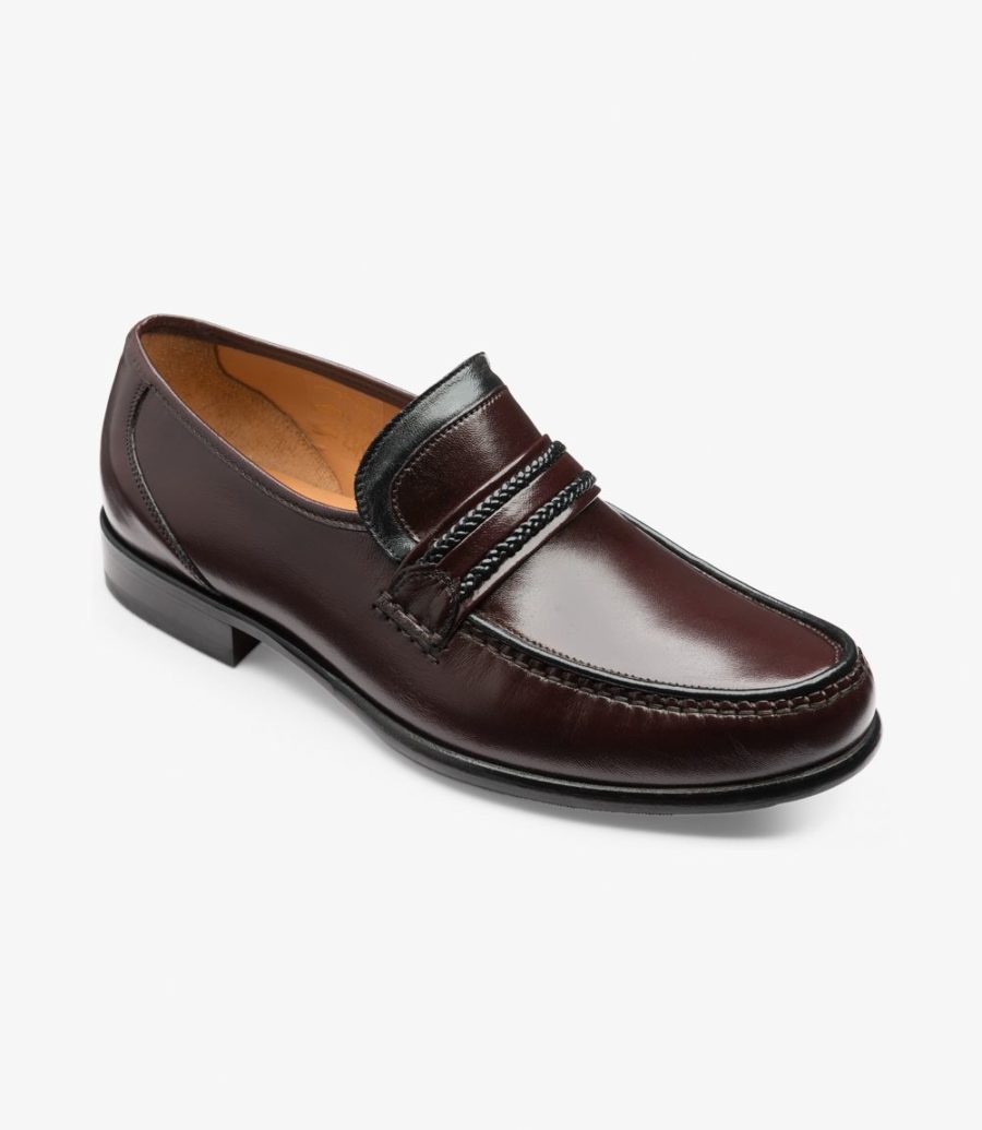 Loake Rome Men's Loafers Burgundy | IE7962910