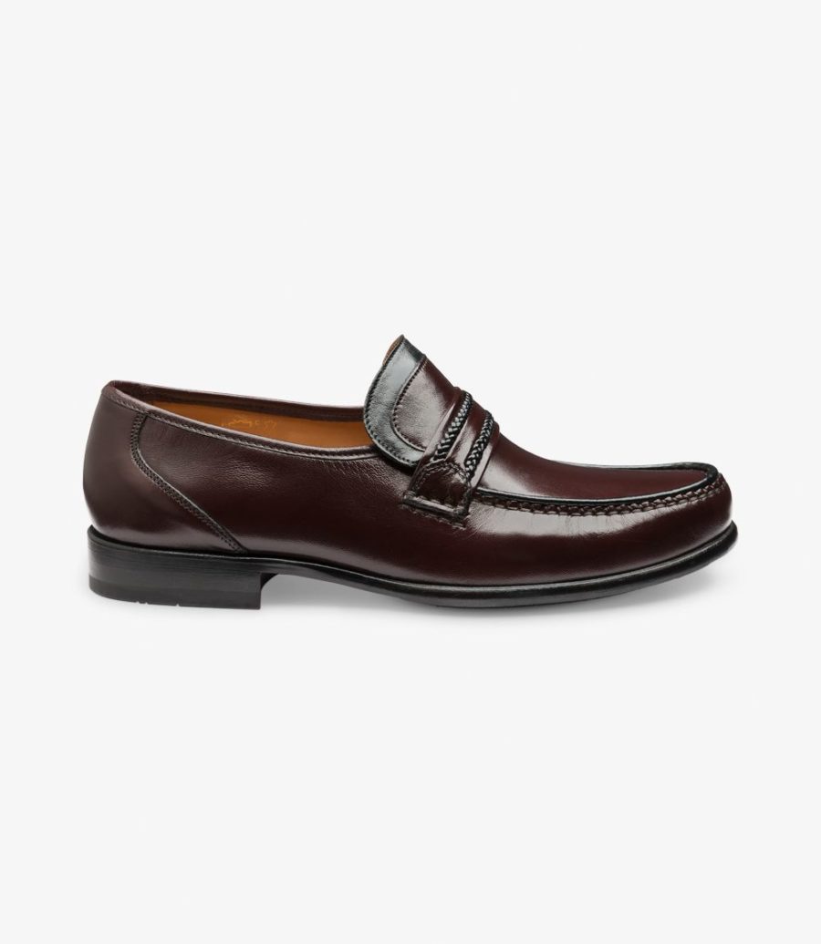 Loake Rome Men\'s Loafers Burgundy | IE7962910