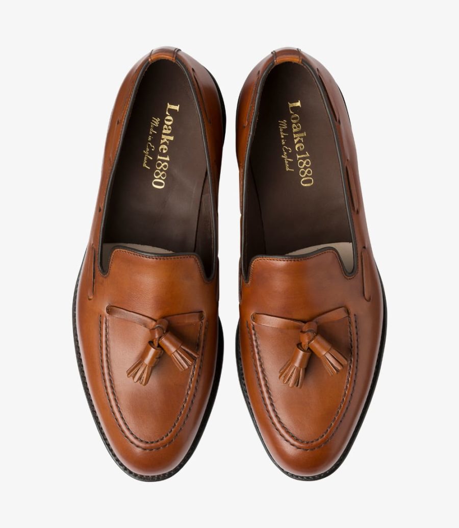 Loake Russell Men's Loafers Mahogany | IE8194929