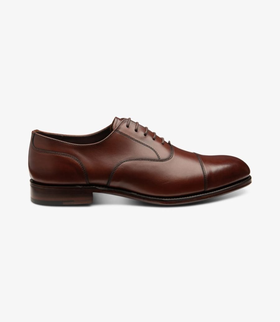 Loake Stonegate Toe-cap Shoe Men\'s Oxford Shoes Seared Mahogany | IE6068264