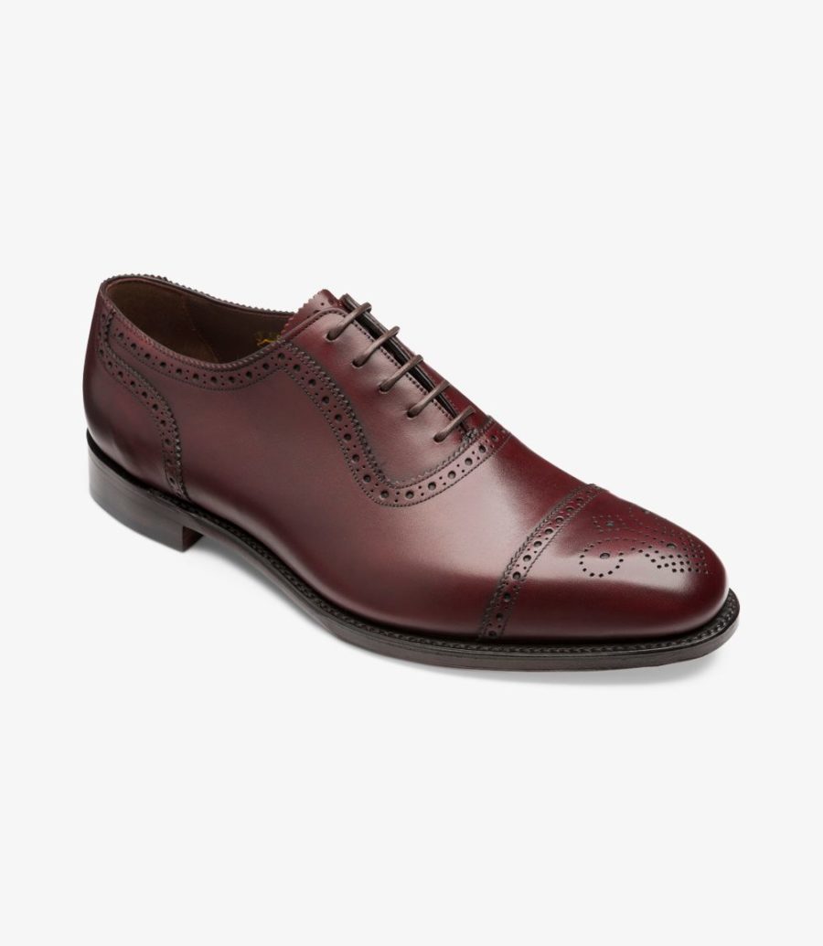 Loake Strand Semi Brogue Men's Semi Brogues Burgundy | IE8094075