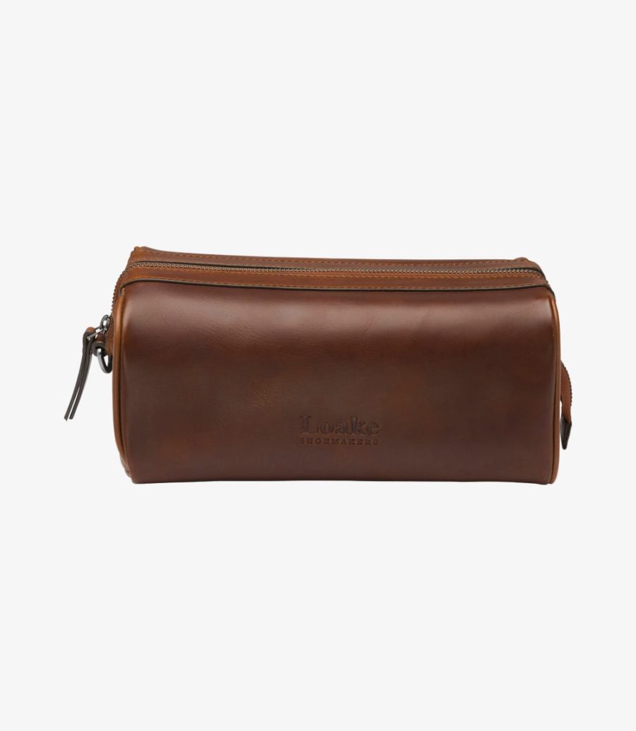 Loake Thames Wash Bag Men\'s Bags Brown | IE3520558