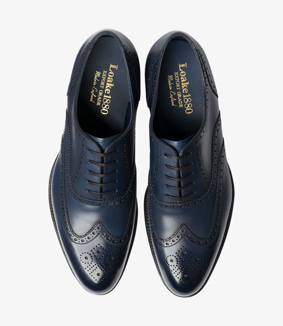 Loake Torrington Men's Brogues Antique Blue | IE1203743