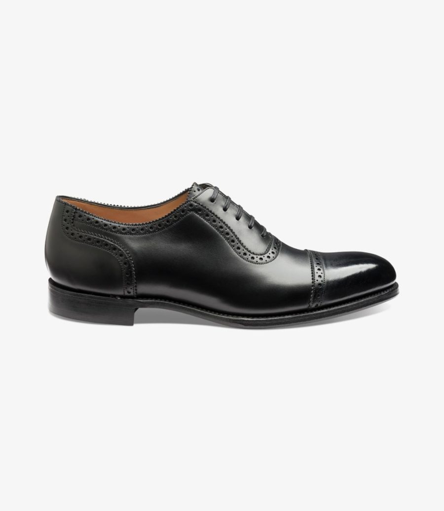 Loake Trinity Semi Brogue Men\'s Semi Brogues Onyx Black | IE0481169