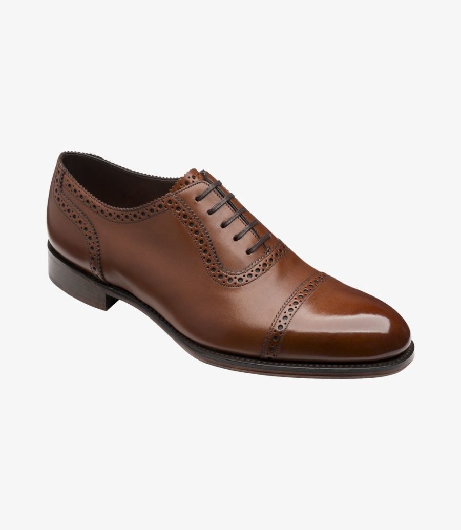 Loake Trinity Semi Brogue Men's Semi Brogues Deep Mahogany | IE2604661