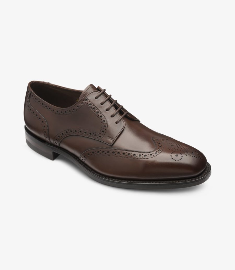 Loake Wembley Men's Brogues Dark Brown | IE8338997