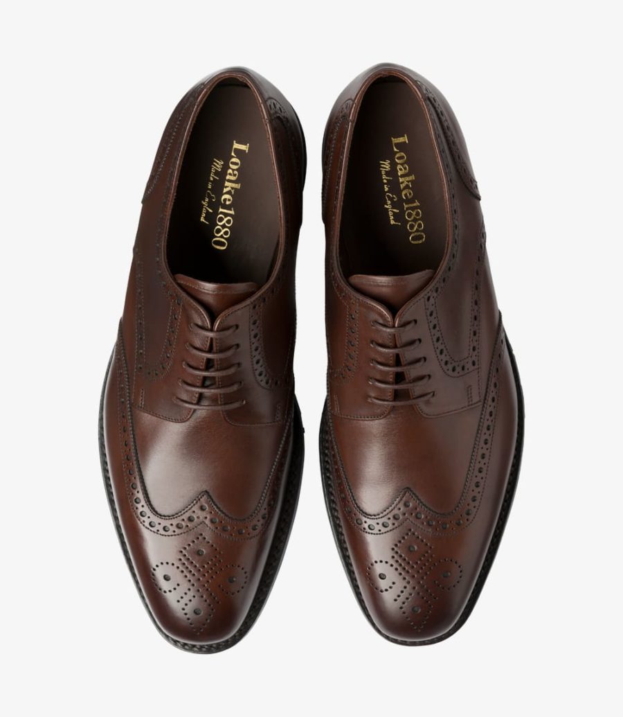 Loake Wembley Men's Brogues Dark Brown | IE8338997