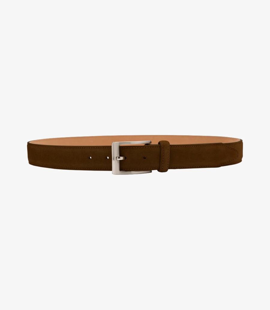 Loake William Belt Men's Belts Brown Suede | IE2668494