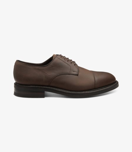 Loake Ampleforth Toe-cap Men's Derby Shoes Brown Oiled Nubuck | IE3701460