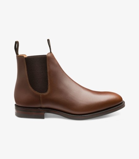 Loake Chatsworth Men's Chelsea Boots Brown Waxy | IE3816854