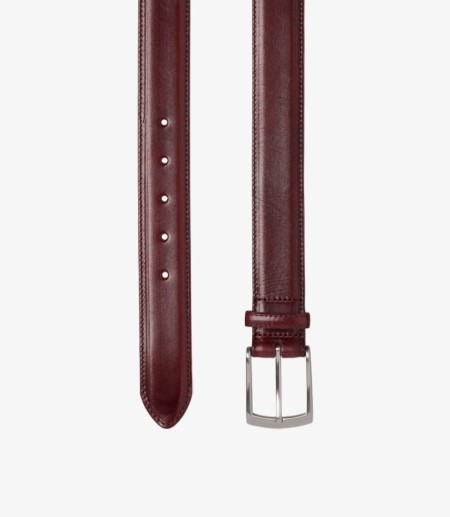 Loake Henry Belt Men's Belts Burgundy | IE7600063