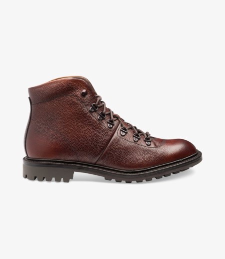 Loake Hiker Men's Hiking Boots Oxblood Grain | IE6057922