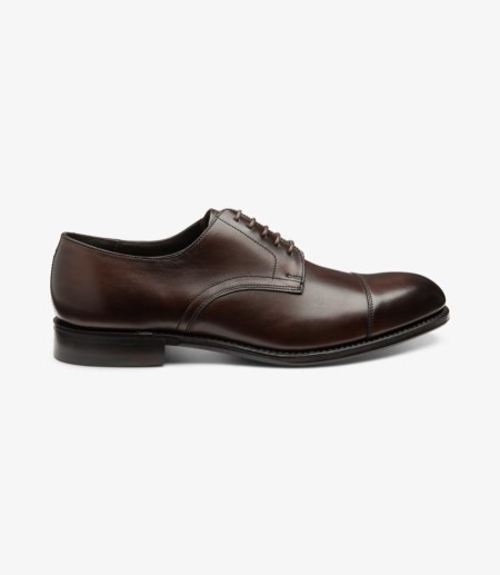 Loake Petergate Toe-cap Men's Derby Shoes Scorched Walnut | IE1029504