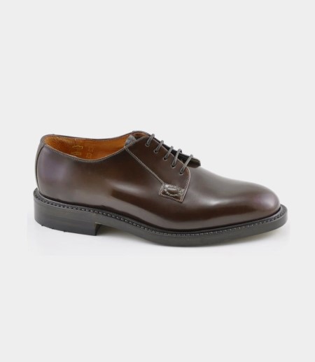 Loake Waverley Plain Tie Men's Derby Shoes Dark Brown | IE0267559