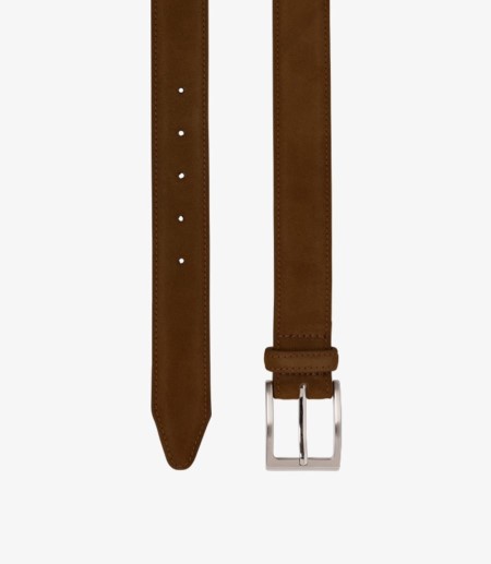 Loake William Belt Men's Belts Brown Suede | IE2668494